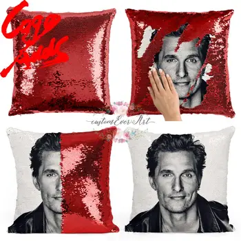 Matthew McConaughey china pagalvę | china Užvalkalas | Dviejų spalvų pagalvę | dovana jai | dovana jam | pagalvės | magic pagalvė